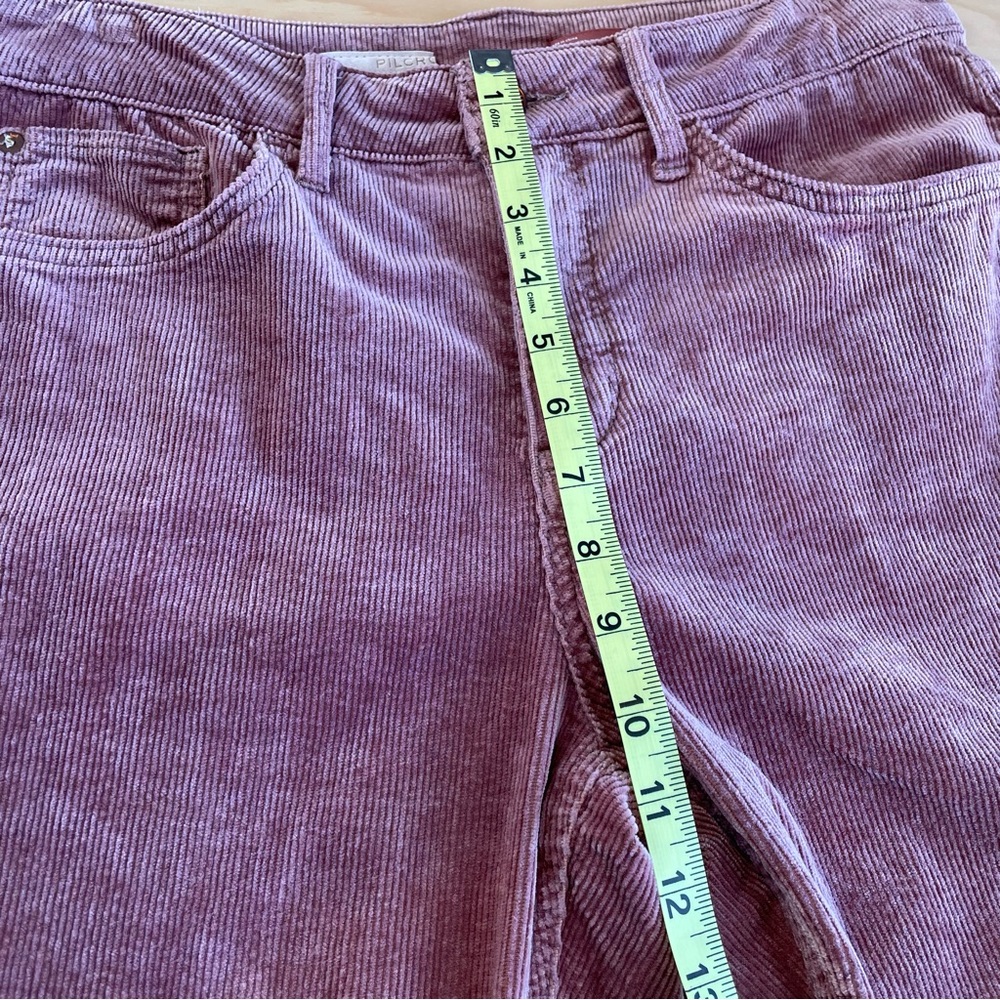 Pilcro Anthropologie Boot Cut Corduroy Pants Size 30 Rusty Rose Wine Trending! - Picture 16 of 16